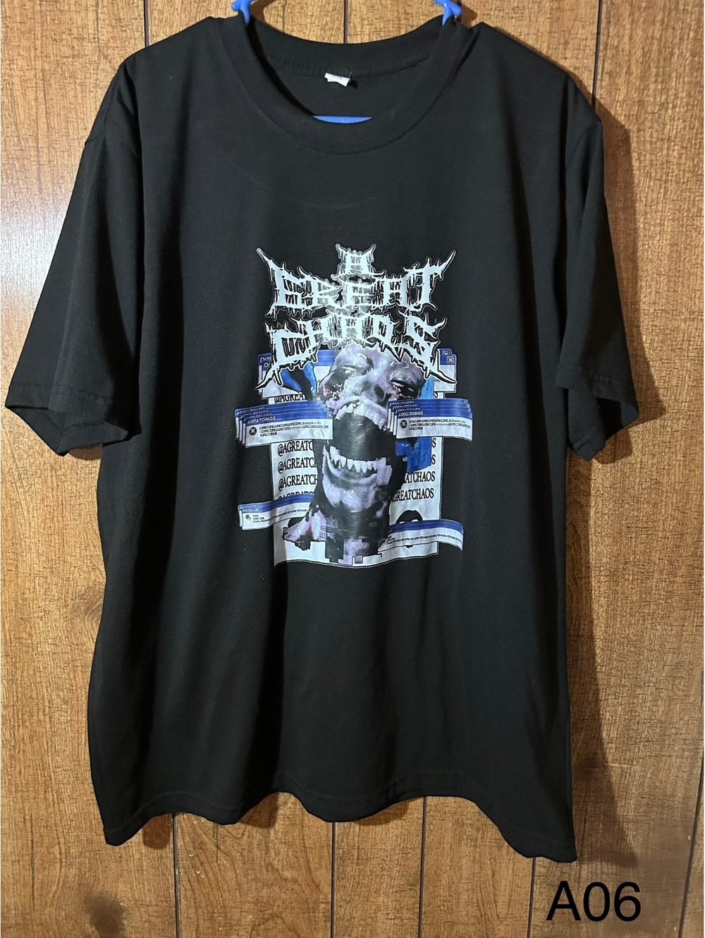 Live Chaos Tour Graphic T-Shirt Black Size 2XL